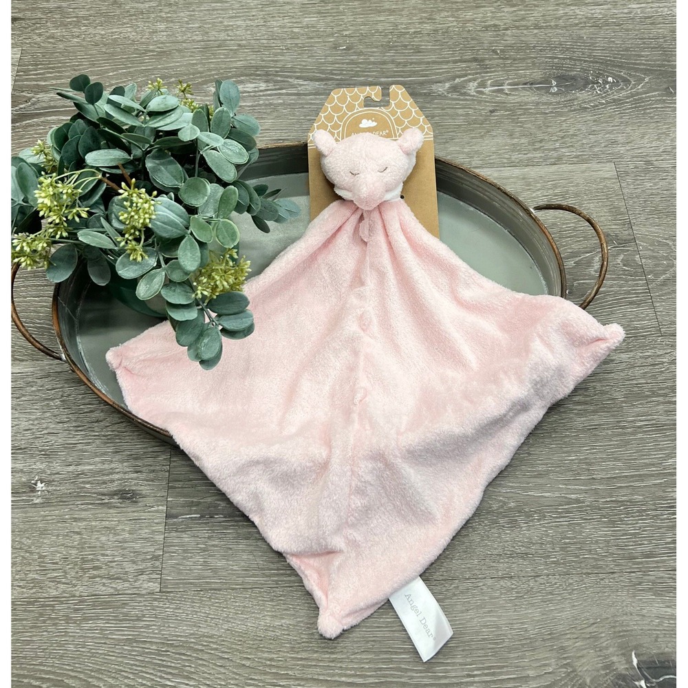 Angel Dear Elephant Pink Security Blanket Lovey Cuddle Baby Infant Girl Soft NWT
